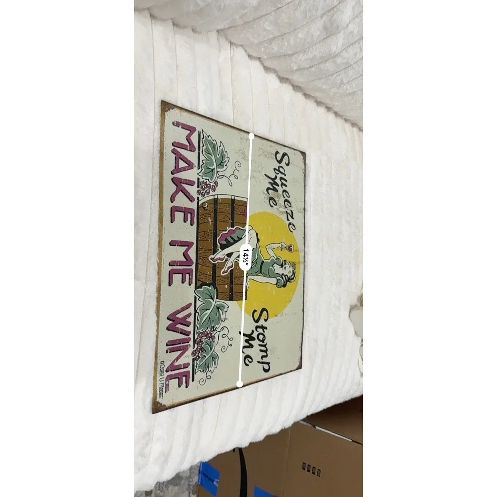 Vintage Style Metal Wine Sign 